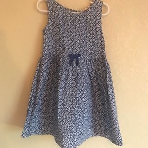 Blue and White Print Dress